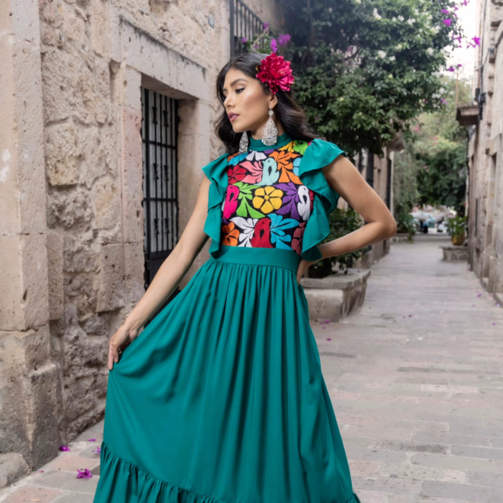 2025 Summer New Boho Sexy Maxi Dresses Sundress Plus Size Slip Modern Design Bohemian Mexican Dress Women Maxi Dresses Women