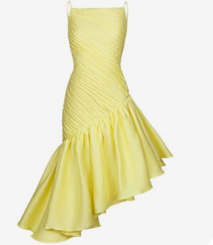 2023 New Design Summer Women Elegant Pleated Dress Single Sleeves Irregular Dress