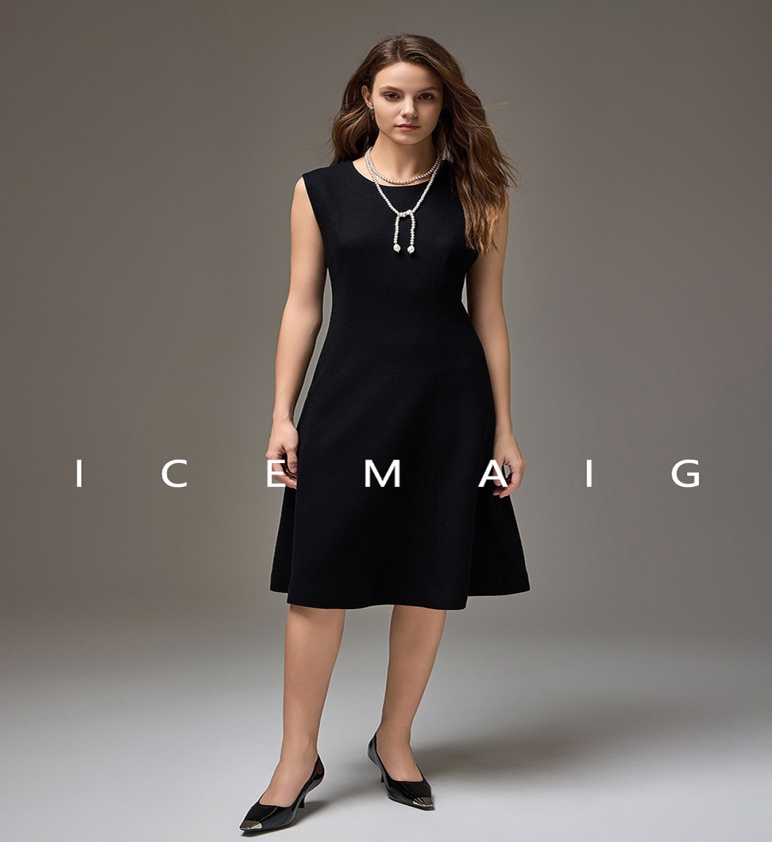 Dropshipping ROW Wind Full Wool Sundress 2024 Autumn/winter Round Neck Sleeveless Minimalist Dress Senior Style Dress C96